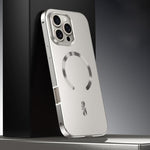 Capa para telemóvel MagSafe de liga metálica com escudo magnético fosco, para iPhone 17 Pro Max, para iPhone 17 Pro, para iPhone 17, para iPhone Air, para iPhone 16 Pro Max, para iPhone 16 Pro, para iPhone 15 Pro Max, para iPhone 15 Pro