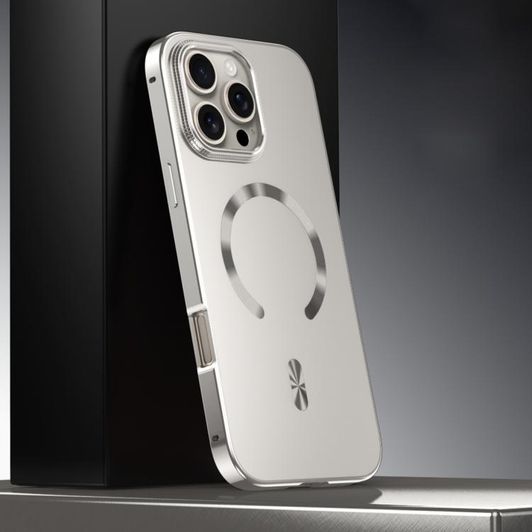 Capa para telemóvel MagSafe de liga metálica com escudo magnético fosco, para iPhone 17 Pro Max, para iPhone 17 Pro, para iPhone 17, para iPhone Air, para iPhone 16 Pro Max, para iPhone 16 Pro, para iPhone 15 Pro Max, para iPhone 15 Pro