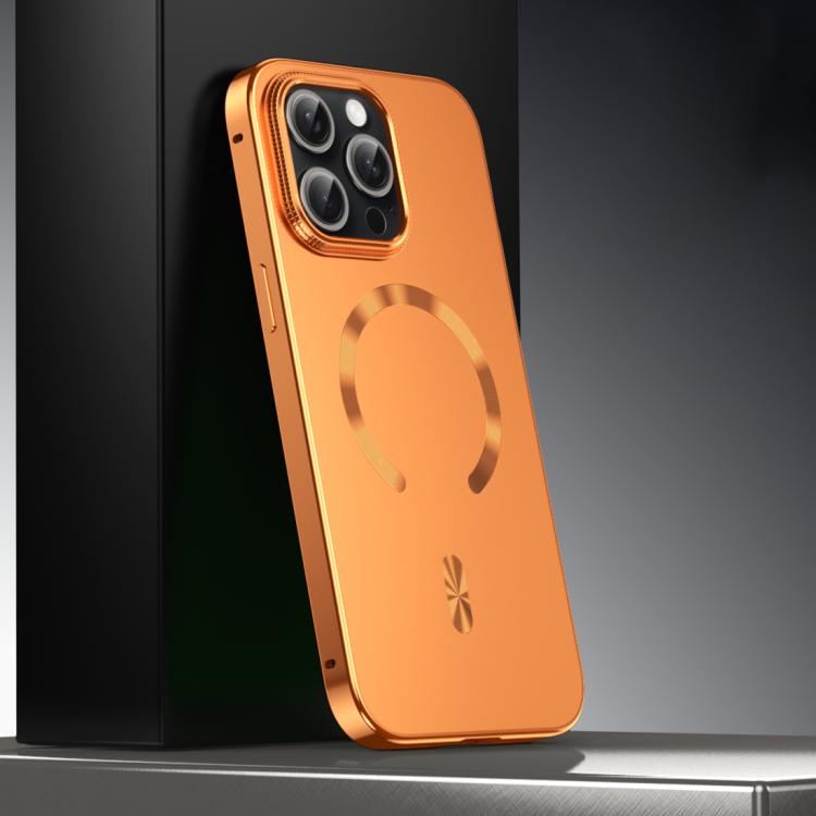 Capa para telemóvel MagSafe de liga metálica com escudo magnético fosco, para iPhone 17 Pro Max, para iPhone 17 Pro, para iPhone 17, para iPhone Air, para iPhone 16 Pro Max, para iPhone 16 Pro, para iPhone 15 Pro Max, para iPhone 15 Pro