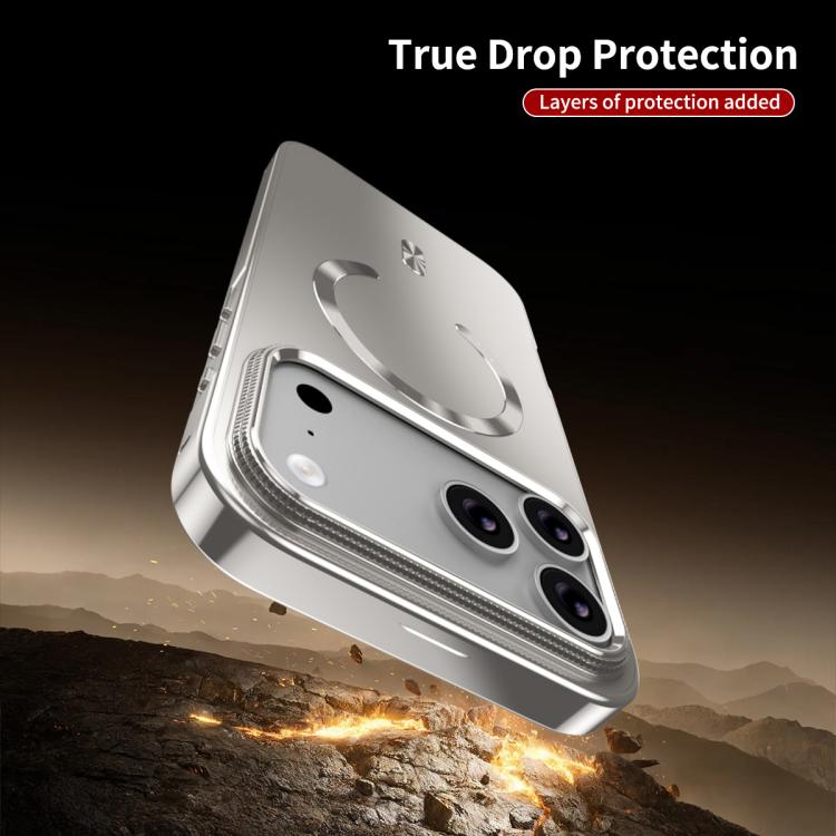 Capa para telemóvel MagSafe de liga metálica com escudo magnético fosco, para iPhone 17 Pro Max, para iPhone 17 Pro, para iPhone 17, para iPhone Air, para iPhone 16 Pro Max, para iPhone 16 Pro, para iPhone 15 Pro Max, para iPhone 15 Pro