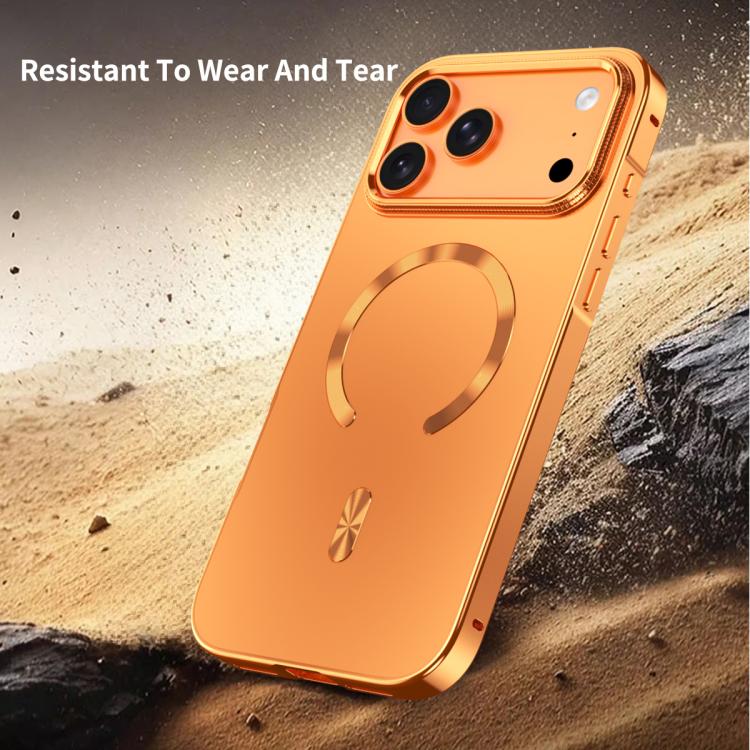 Capa para telemóvel MagSafe de liga metálica com escudo magnético fosco, para iPhone 17 Pro Max, para iPhone 17 Pro, para iPhone 17, para iPhone Air, para iPhone 16 Pro Max, para iPhone 16 Pro, para iPhone 15 Pro Max, para iPhone 15 Pro