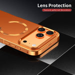 Capa para telemóvel MagSafe de liga metálica com escudo magnético fosco, para iPhone 17 Pro Max, para iPhone 17 Pro, para iPhone 17, para iPhone Air, para iPhone 16 Pro Max, para iPhone 16 Pro, para iPhone 15 Pro Max, para iPhone 15 Pro