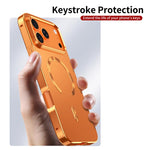 Capa para telemóvel MagSafe de liga metálica com escudo magnético fosco, para iPhone 17 Pro Max, para iPhone 17 Pro, para iPhone 17, para iPhone Air, para iPhone 16 Pro Max, para iPhone 16 Pro, para iPhone 15 Pro Max, para iPhone 15 Pro