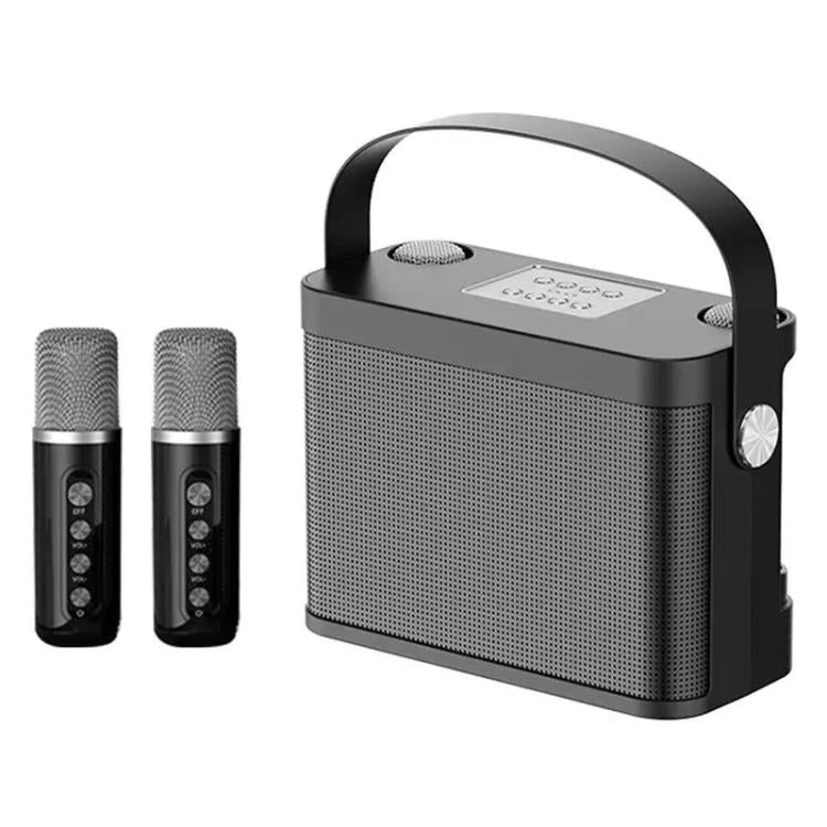 Coluna Bluetooth Karaoke Mini Portátil YS-219 com 2 Microfones