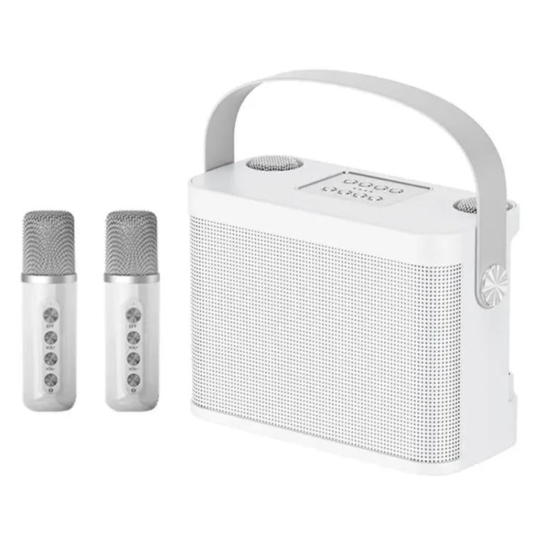 Coluna Bluetooth Karaoke Mini Portátil YS-219 com 2 Microfones