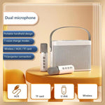 Coluna Bluetooth Karaoke Mini Portátil YS-219 com 2 Microfones