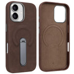 Capa para telemóvel VIETAO MagSafe em pele PU camurça com suporte, para iPhone 17 Pro Max, para iPhone 17 Pro, para iPhone 17, para iPhone Air