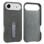 Capa para telemóvel VIETAO MagSafe em pele PU camurça com suporte, para iPhone 17 Pro Max, para iPhone 17 Pro, para iPhone 17, para iPhone Air