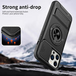 Capa de telemóvel multifuncional com janela deslizante para lente, magnética e resistente a choques, para iPhone 13 Pro Max, para iPhone 13 Pro, para iPhone 12 Pro Max, para iPhone 11 Pro Max, para iPhone 11