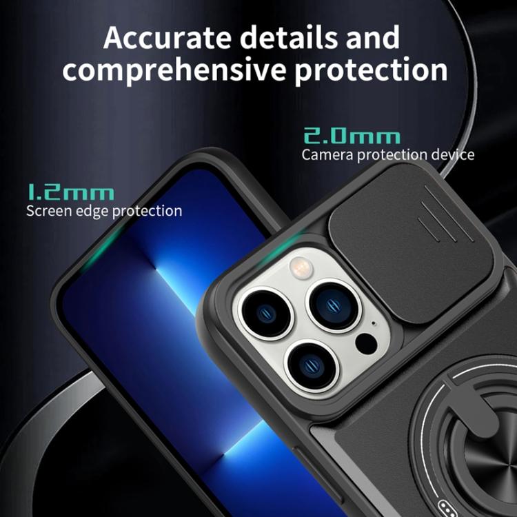 Capa de telemóvel multifuncional com janela deslizante para lente, magnética e resistente a choques, para iPhone 13 Pro Max, para iPhone 13 Pro, para iPhone 12 Pro Max, para iPhone 11 Pro Max, para iPhone 11