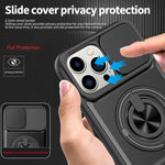 Capa de telemóvel multifuncional com janela deslizante para lente, magnética e resistente a choques, para iPhone 13 Pro Max, para iPhone 13 Pro, para iPhone 12 Pro Max, para iPhone 11 Pro Max, para iPhone 11