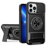 Capa de telemóvel multifuncional com janela deslizante para lente, magnética e resistente a choques, para iPhone 13 Pro Max, para iPhone 13 Pro, para iPhone 12 Pro Max, para iPhone 11 Pro Max, para iPhone 11