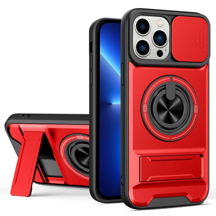 Capa de telemóvel multifuncional com janela deslizante para lente, magnética e resistente a choques, para iPhone 13 Pro Max, para iPhone 13 Pro, para iPhone 12 Pro Max, para iPhone 11 Pro Max, para iPhone 11