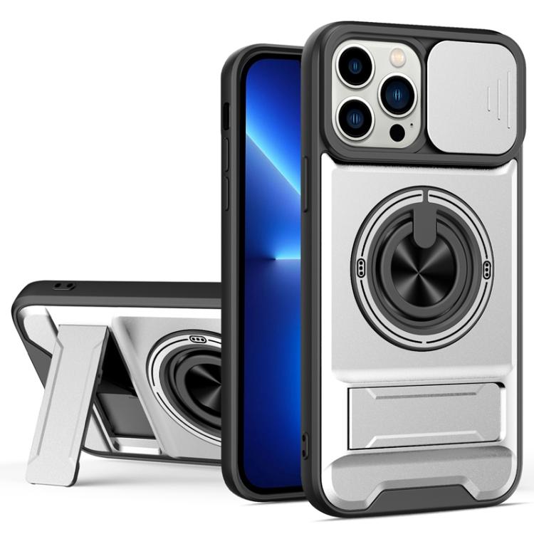 Capa de telemóvel multifuncional com janela deslizante para lente, magnética e resistente a choques, para iPhone 13 Pro Max, para iPhone 13 Pro, para iPhone 12 Pro Max, para iPhone 11 Pro Max, para iPhone 11