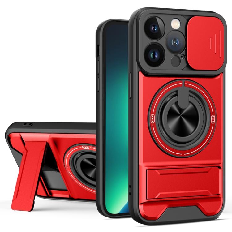 Capa de telemóvel multifuncional com janela deslizante para lente, magnética e resistente a choques, para iPhone 13 Pro Max, para iPhone 13 Pro, para iPhone 12 Pro Max, para iPhone 11 Pro Max, para iPhone 11