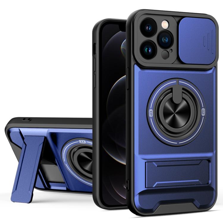 Capa de telemóvel multifuncional com janela deslizante para lente, magnética e resistente a choques, para iPhone 13 Pro Max, para iPhone 13 Pro, para iPhone 12 Pro Max, para iPhone 11 Pro Max, para iPhone 11