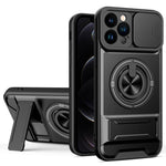 Capa de telemóvel multifuncional com janela deslizante para lente, magnética e resistente a choques, para iPhone 13 Pro Max, para iPhone 13 Pro, para iPhone 12 Pro Max, para iPhone 11 Pro Max, para iPhone 11