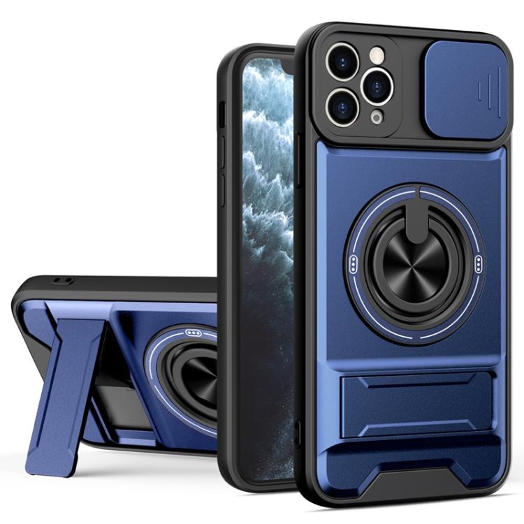 Capa de telemóvel multifuncional com janela deslizante para lente, magnética e resistente a choques, para iPhone 13 Pro Max, para iPhone 13 Pro, para iPhone 12 Pro Max, para iPhone 11 Pro Max, para iPhone 11