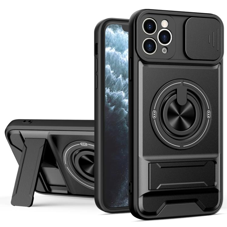 Capa de telemóvel multifuncional com janela deslizante para lente, magnética e resistente a choques, para iPhone 13 Pro Max, para iPhone 13 Pro, para iPhone 12 Pro Max, para iPhone 11 Pro Max, para iPhone 11