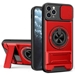 Capa de telemóvel multifuncional com janela deslizante para lente, magnética e resistente a choques, para iPhone 13 Pro Max, para iPhone 13 Pro, para iPhone 12 Pro Max, para iPhone 11 Pro Max, para iPhone 11