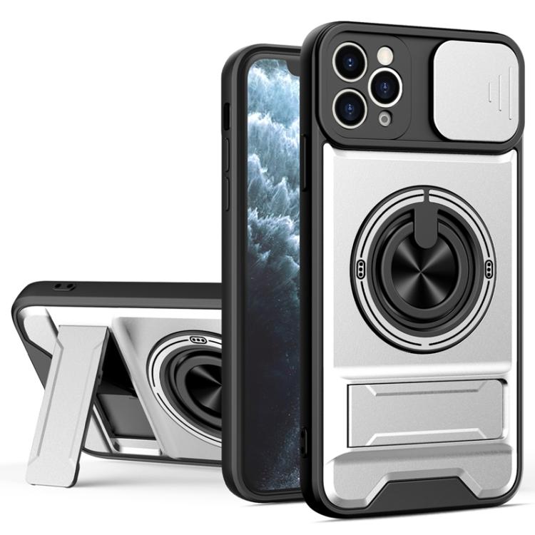 Capa de telemóvel multifuncional com janela deslizante para lente, magnética e resistente a choques, para iPhone 13 Pro Max, para iPhone 13 Pro, para iPhone 12 Pro Max, para iPhone 11 Pro Max, para iPhone 11