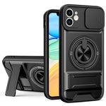 Capa de telemóvel multifuncional com janela deslizante para lente, magnética e resistente a choques, para iPhone 13 Pro Max, para iPhone 13 Pro, para iPhone 12 Pro Max, para iPhone 11 Pro Max, para iPhone 11