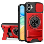 Capa de telemóvel multifuncional com janela deslizante para lente, magnética e resistente a choques, para iPhone 13 Pro Max, para iPhone 13 Pro, para iPhone 12 Pro Max, para iPhone 11 Pro Max, para iPhone 11