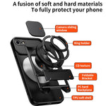 Lens Sliding Window Multifunctional Magnetic Shockproof Phone Case, For iPhone 7