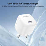 Carregador Rápido Mini Cubo de Gelo Yesido YC16U PD 35W Type-C, Ficha US