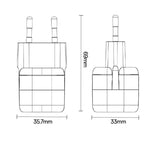 Carregador Rápido Mini Cubo de Gelo Yesido YC103 PD 35W Type-C, Ficha EU