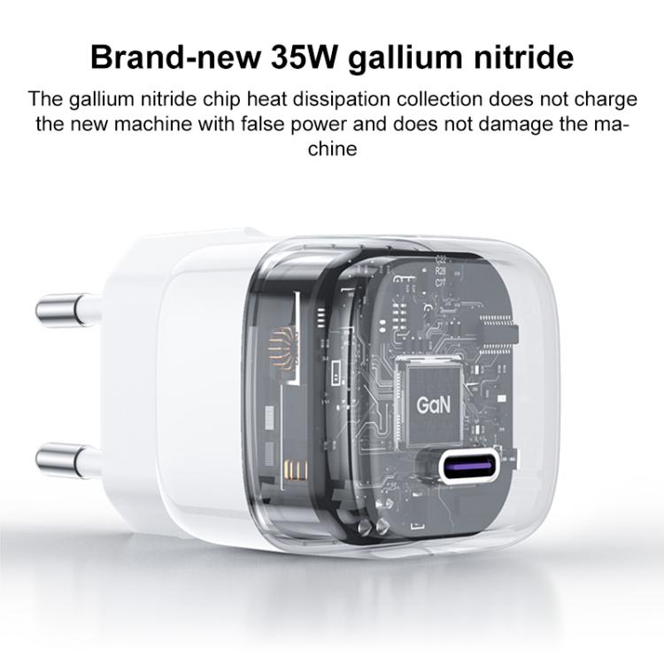 Carregador Rápido Mini Cubo de Gelo Yesido YC103 PD 35W Type-C, Ficha EU