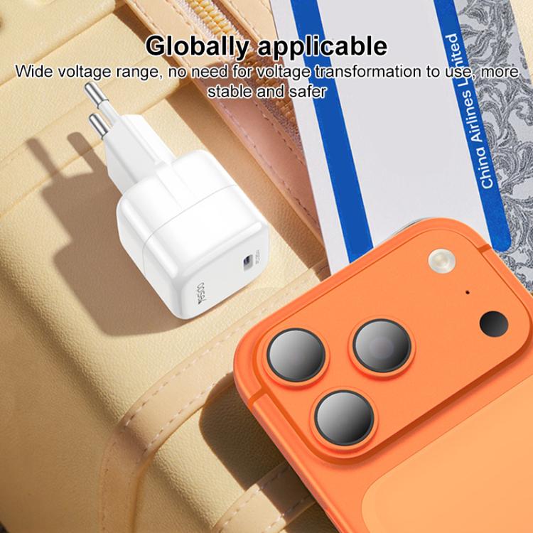 Carregador Rápido Mini Cubo de Gelo Yesido YC103 PD 35W Type-C, Ficha EU