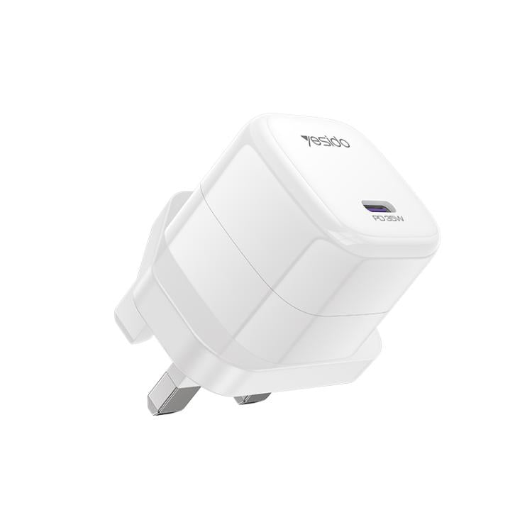 Carregador Rápido Mini Cubo de Gelo Yesido YC149 PD 35W Type-C, Ficha UK