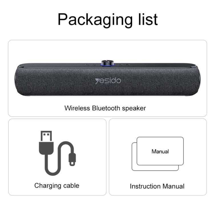 Coluna Bluetooth de Secretária Yesido YSW42 20W, YSW42