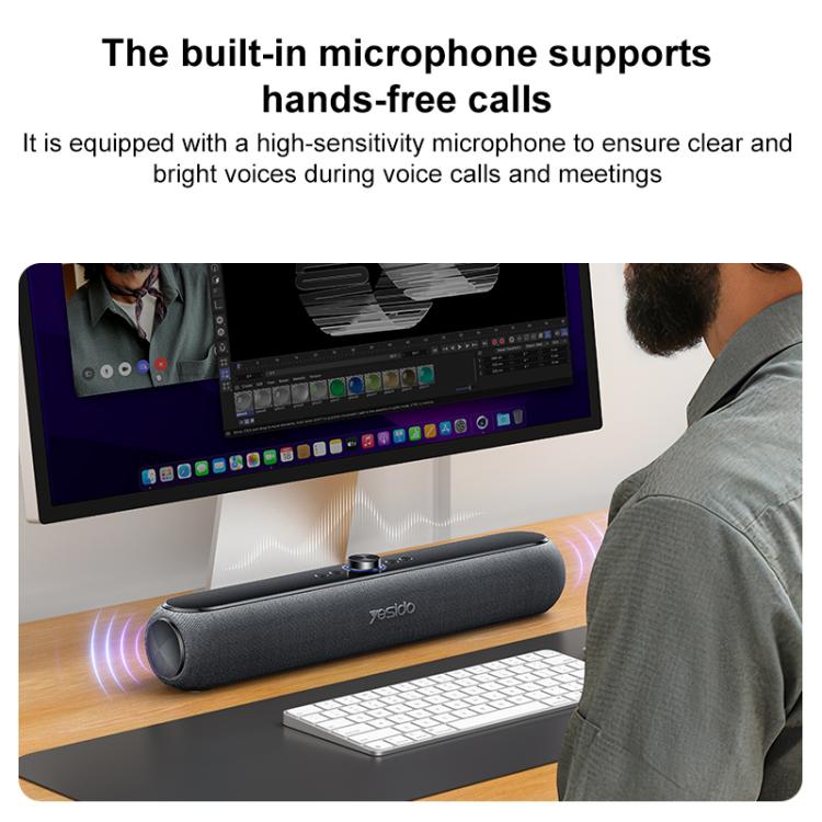 Coluna Bluetooth de Secretária Yesido YSW42 20W, YSW42