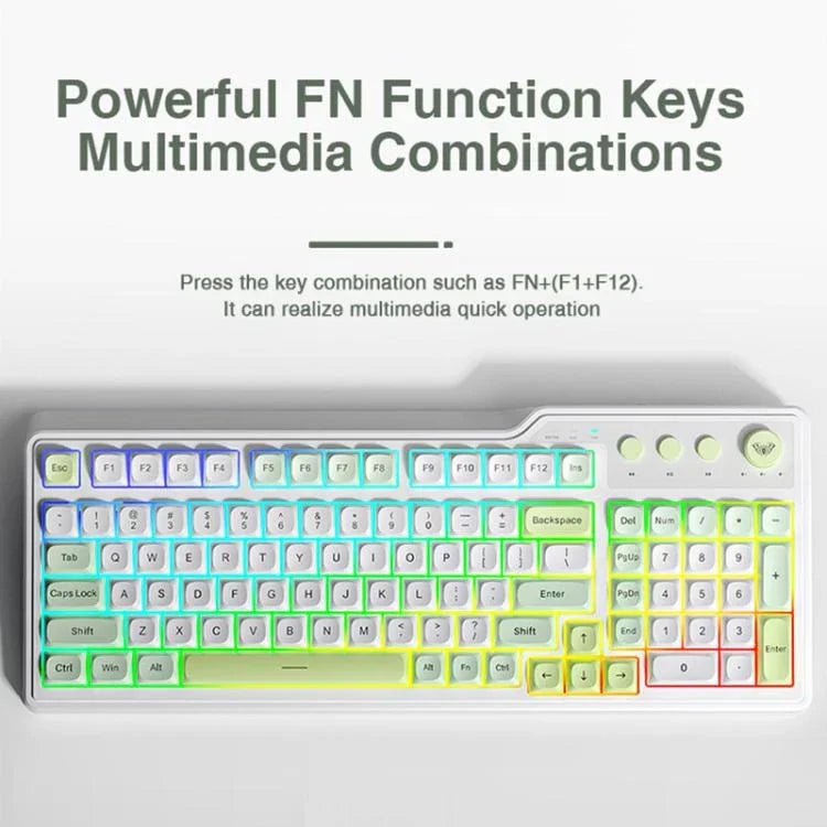 AULA F3099 99 Keys RGB Lighting Tri-Mode Gaming Keyboard