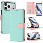 Capa para telemóvel em pele vegana com textura litchi, patch lateral magnético destacável, para iPhone 17 Pro Max, para iPhone 17 Pro, para iPhone 17, para iPhone Air, para iPhone 16 Pro Max, para iPhone 16 Pro, para iPhone 16 Plus, para iPhone 16