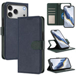 Capa para telemóvel em pele vegana com textura litchi, patch lateral magnético destacável, para iPhone 17 Pro Max, para iPhone 17 Pro, para iPhone 17, para iPhone Air, para iPhone 16 Pro Max, para iPhone 16 Pro, para iPhone 16 Plus, para iPhone 16