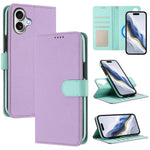 Capa para telemóvel em pele vegana com textura litchi, patch lateral magnético destacável, para iPhone 17 Pro Max, para iPhone 17 Pro, para iPhone 17, para iPhone Air, para iPhone 16 Pro Max, para iPhone 16 Pro, para iPhone 16 Plus, para iPhone 16