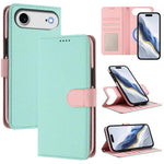 Capa para telemóvel em pele vegana com textura litchi, patch lateral magnético destacável, para iPhone 17 Pro Max, para iPhone 17 Pro, para iPhone 17, para iPhone Air, para iPhone 16 Pro Max, para iPhone 16 Pro, para iPhone 16 Plus, para iPhone 16