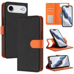 Capa para telemóvel em pele vegana com textura litchi, patch lateral magnético destacável, para iPhone 17 Pro Max, para iPhone 17 Pro, para iPhone 17, para iPhone Air, para iPhone 16 Pro Max, para iPhone 16 Pro, para iPhone 16 Plus, para iPhone 16