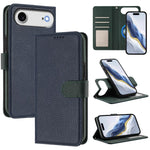 Capa para telemóvel em pele vegana com textura litchi, patch lateral magnético destacável, para iPhone 17 Pro Max, para iPhone 17 Pro, para iPhone 17, para iPhone Air, para iPhone 16 Pro Max, para iPhone 16 Pro, para iPhone 16 Plus, para iPhone 16