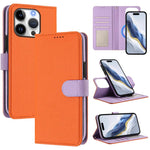 Capa para telemóvel em pele vegana com textura litchi, patch lateral magnético destacável, para iPhone 17 Pro Max, para iPhone 17 Pro, para iPhone 17, para iPhone Air, para iPhone 16 Pro Max, para iPhone 16 Pro, para iPhone 16 Plus, para iPhone 16