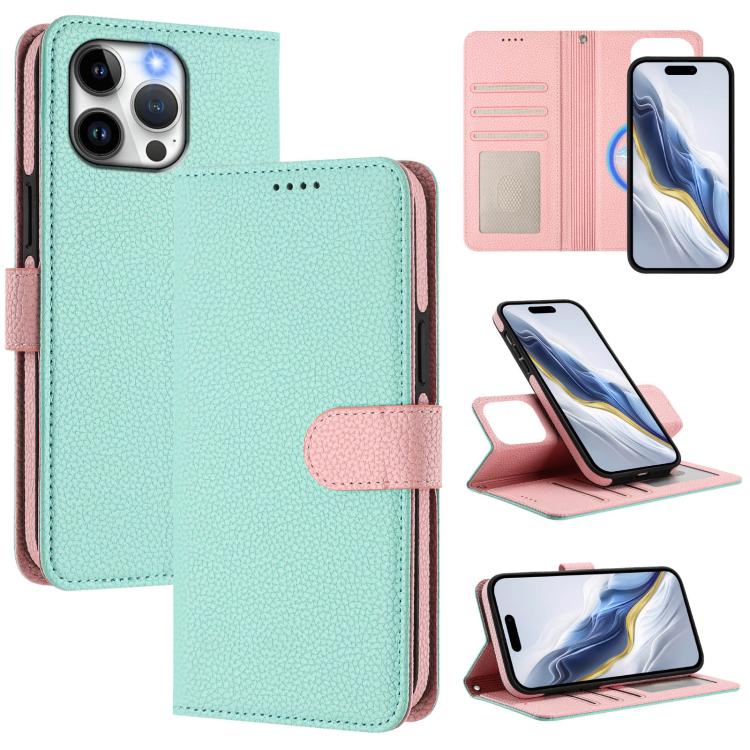 Capa para telemóvel em pele vegana com textura litchi, patch lateral magnético destacável, para iPhone 15 Pro Max, para iPhone 15 Pro, para iPhone 15 Plus, para iPhone 15, para iPhone 14 Plus, para iPhone 14, para iPhone 14 Pro, para iPhone 14 Pro Max