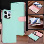 Capa para telemóvel em pele vegana com textura litchi, patch lateral magnético destacável, para iPhone 15 Pro Max, para iPhone 15 Pro, para iPhone 15 Plus, para iPhone 15, para iPhone 14 Plus, para iPhone 14, para iPhone 14 Pro, para iPhone 14 Pro Max