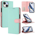 Capa para telemóvel em pele vegana com textura litchi, patch lateral magnético destacável, para iPhone 15 Pro Max, para iPhone 15 Pro, para iPhone 15 Plus, para iPhone 15, para iPhone 14 Plus, para iPhone 14, para iPhone 14 Pro, para iPhone 14 Pro Max