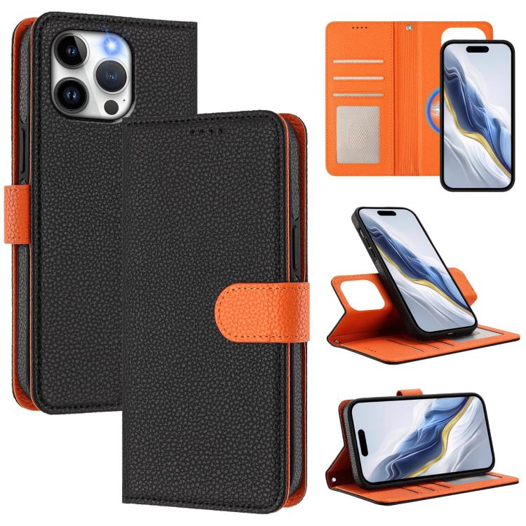 Detachable Litchi Texture Magnetic Side-Patch Vegan Leather Phone Case, For iPhone 13 Pro Max, For iPhone 13 Pro, For iPhone 13, For iPhone 12 / 12 Pro, For iPhone 12 Pro Max, For iPhone 11 Pro Max, For iPhone 11, For iPhone 11 Pro