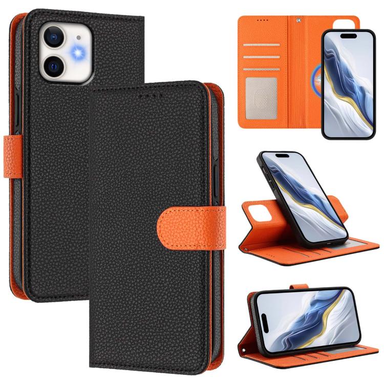 Detachable Litchi Texture Magnetic Side-Patch Vegan Leather Phone Case, For iPhone 13 Pro Max, For iPhone 13 Pro, For iPhone 13, For iPhone 12 / 12 Pro, For iPhone 12 Pro Max, For iPhone 11 Pro Max, For iPhone 11, For iPhone 11 Pro