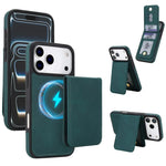 Capa de Telemóvel com Carteira Destacável Magnética em Pele Sintética Retro YM030, Para iPhone 17 Pro Max, Para iPhone 17 Pro
