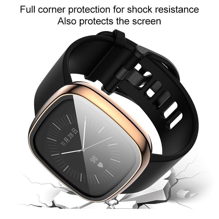 xDfind Tempered Film Integrated PC Watch Protective Cover, For Fitbit Versa 4, For Fitbit Versa 3
